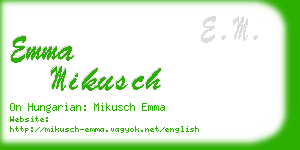 emma mikusch business card
